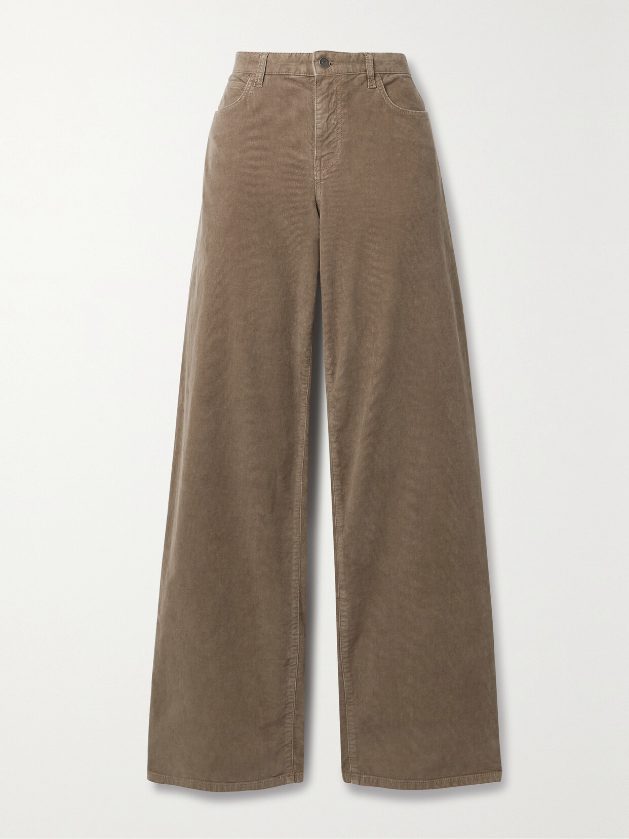 The Row Eglitta Cotton-blend Corduroy Straight-leg Pants - Brown