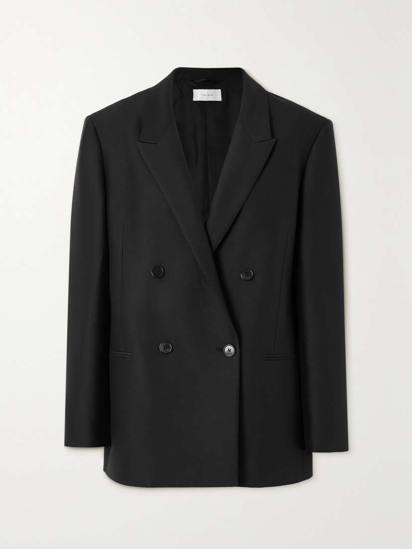 The Row Wilsonia Double-breasted Wool And Silk-blend Blazer