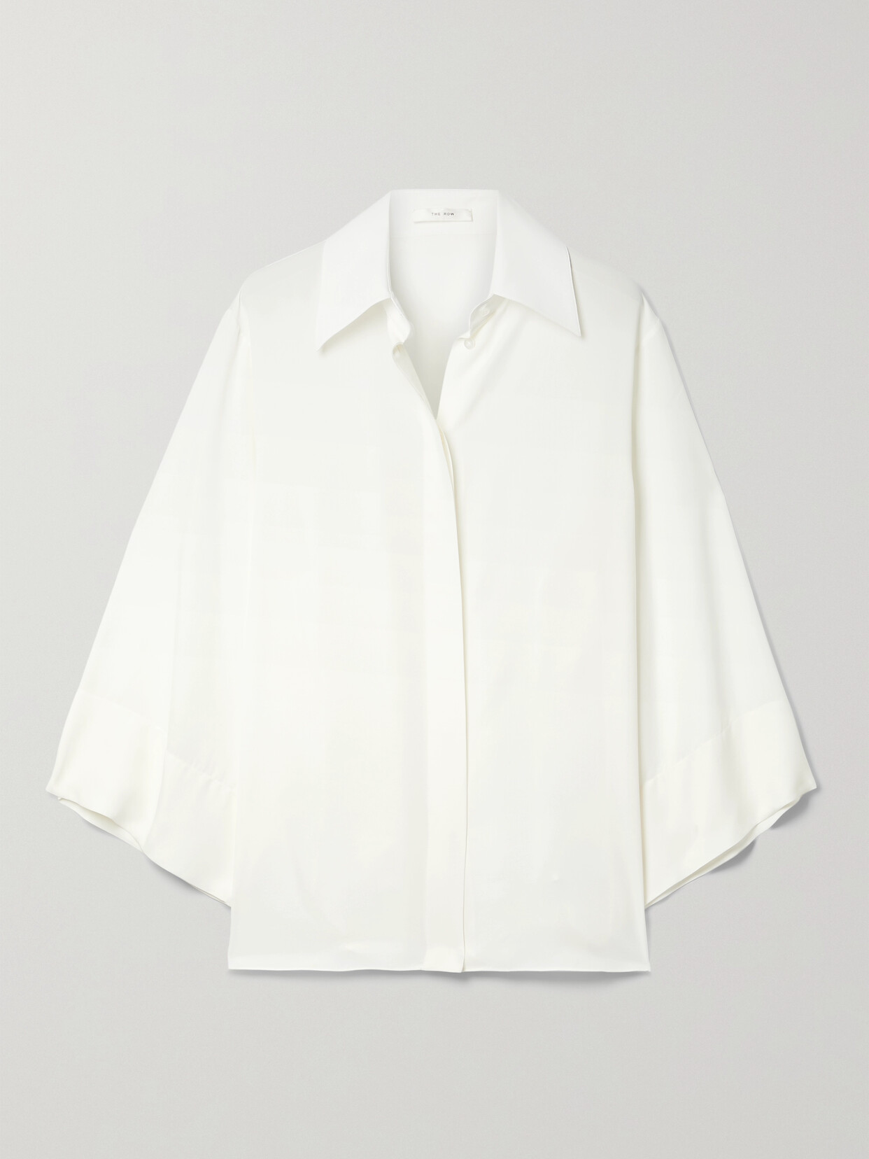 Shop The Row Malvina Silk-crepe Shirt In Ivory