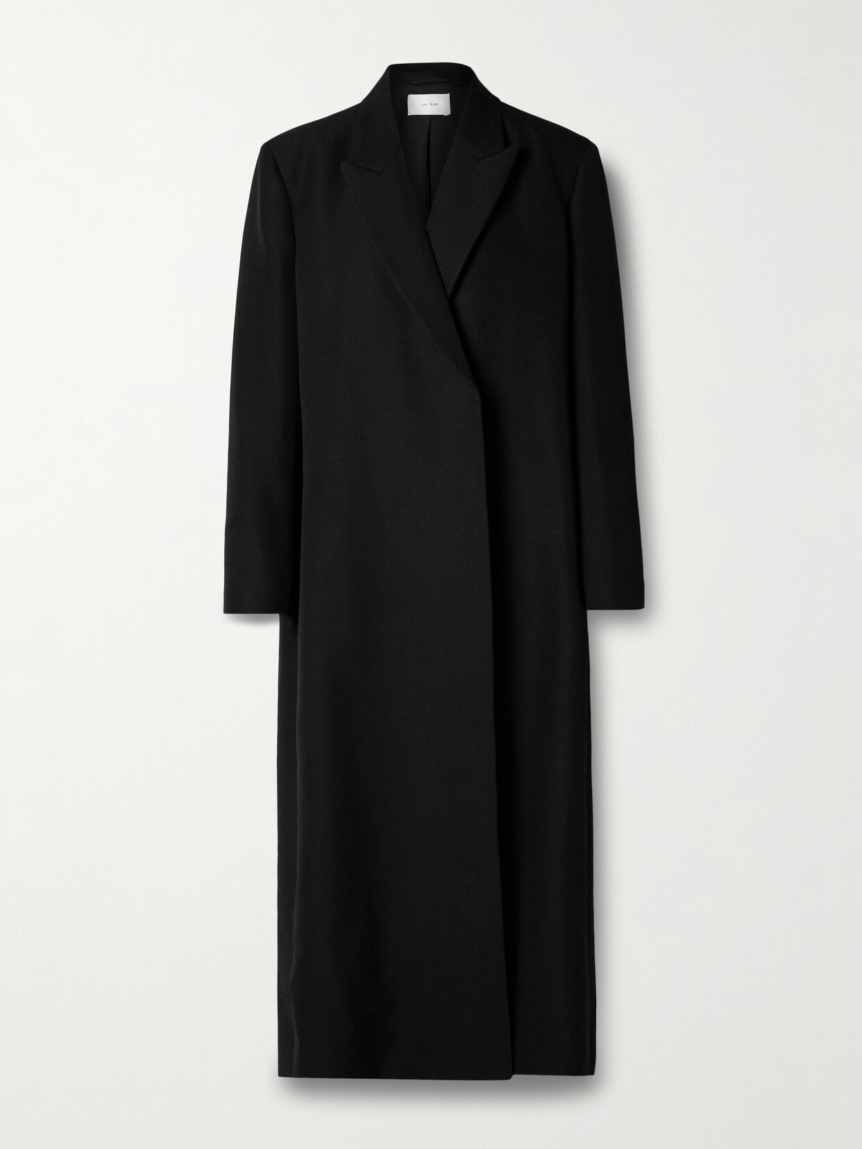 Shop The Row Cassiopea Oversized Grain De Poudre Wool And Mohair-blend Coat In Black