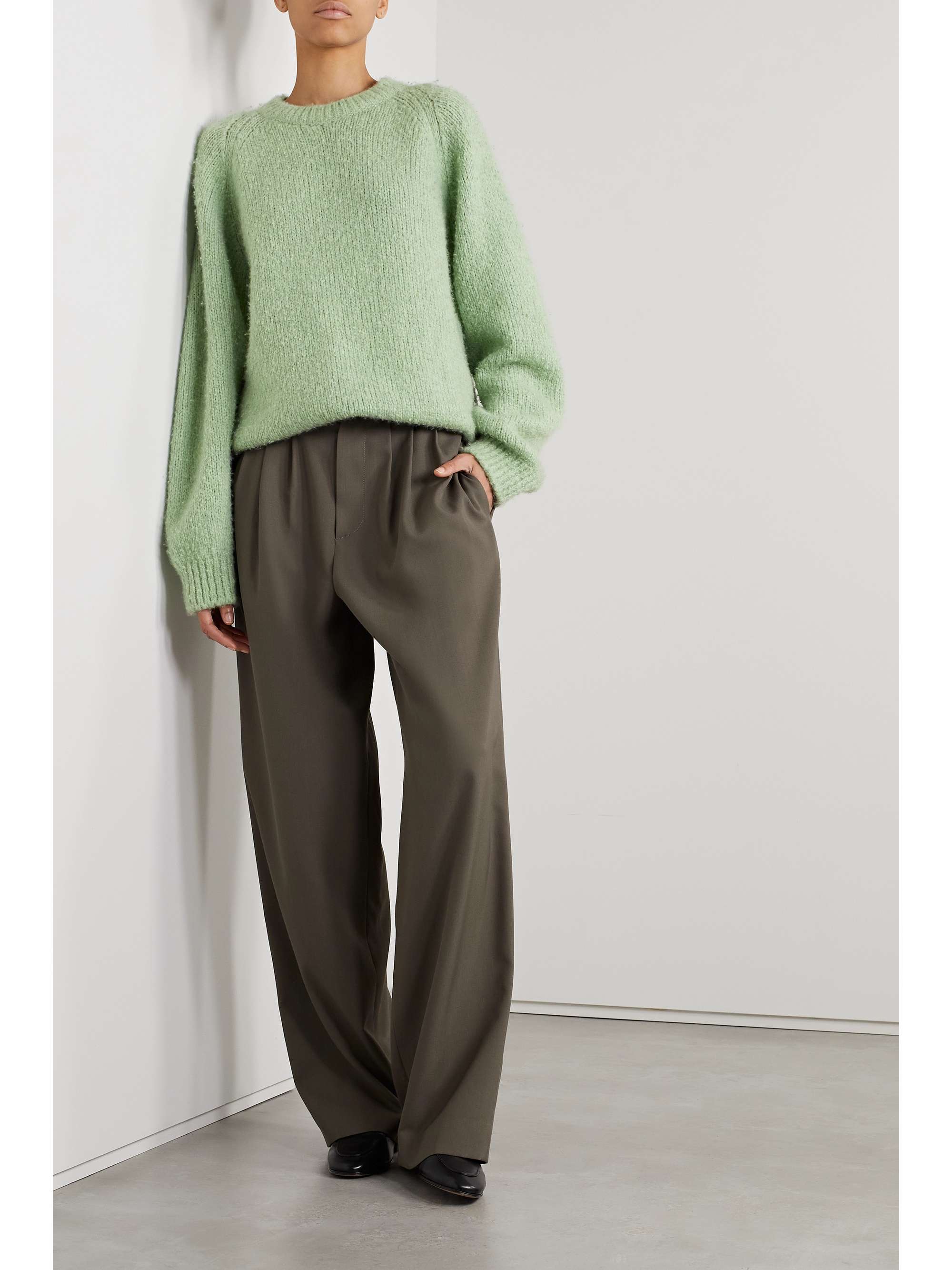 THE ROW Rufos pleated twill wide-leg pants | NET-A-PORTER