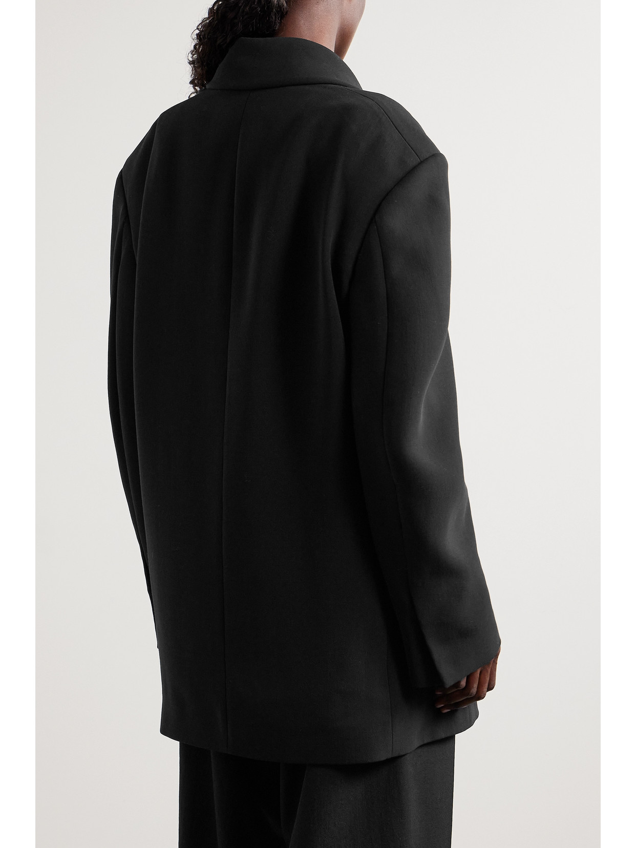 The Row Diomede Wool-blend Twill Blazer In Black