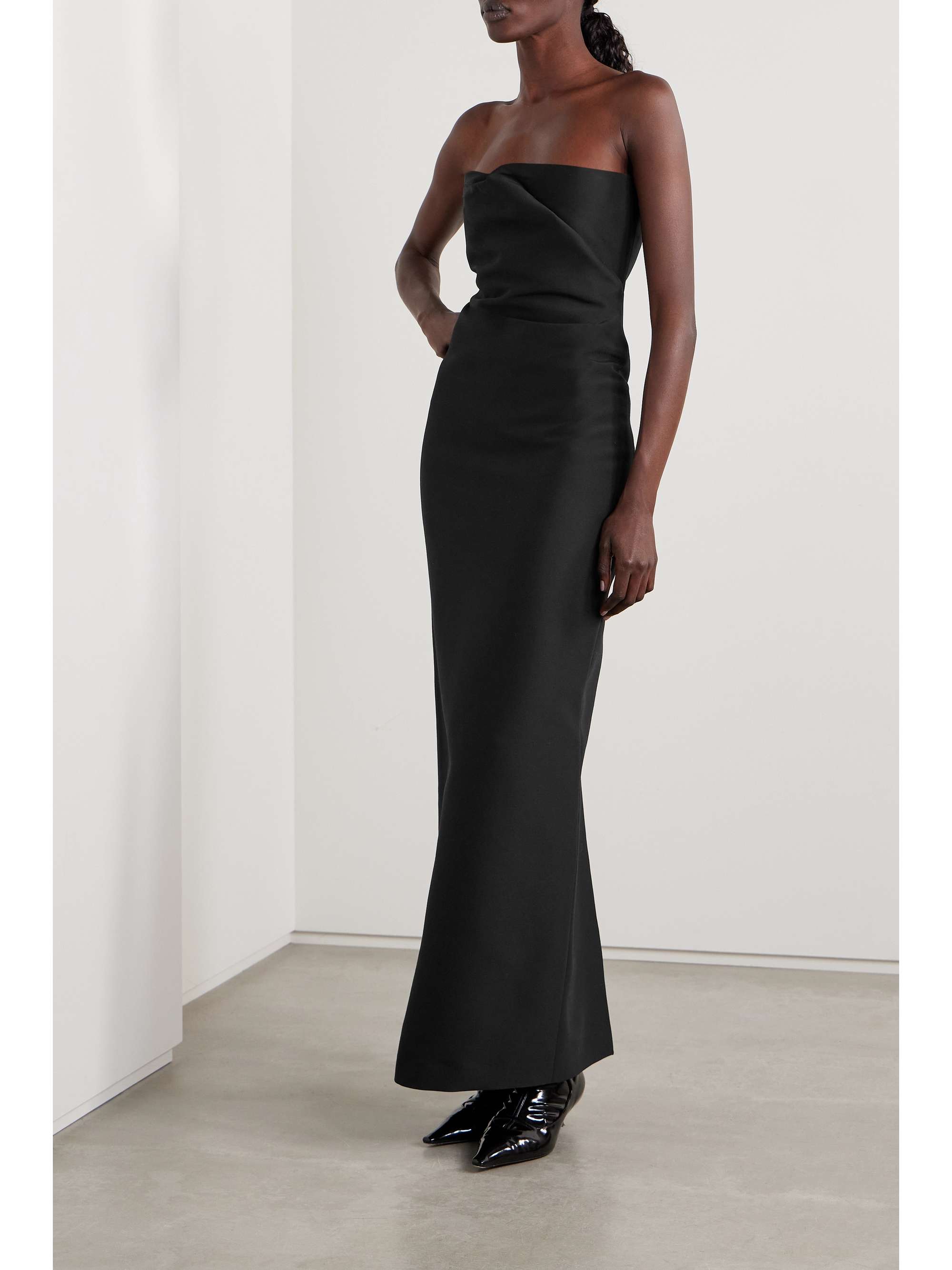 THE ROW Bardon strapless grain de poudre wool and silk-blend maxi dress ...