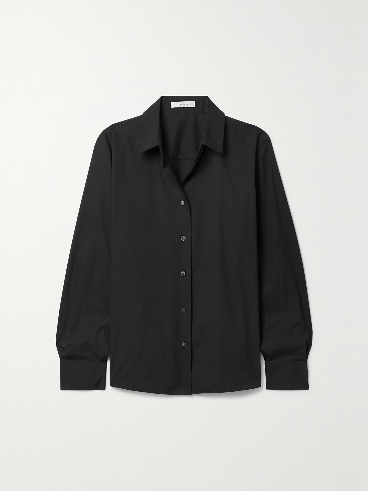 Shop The Row Sadie Cotton-poplin Shirt In Black