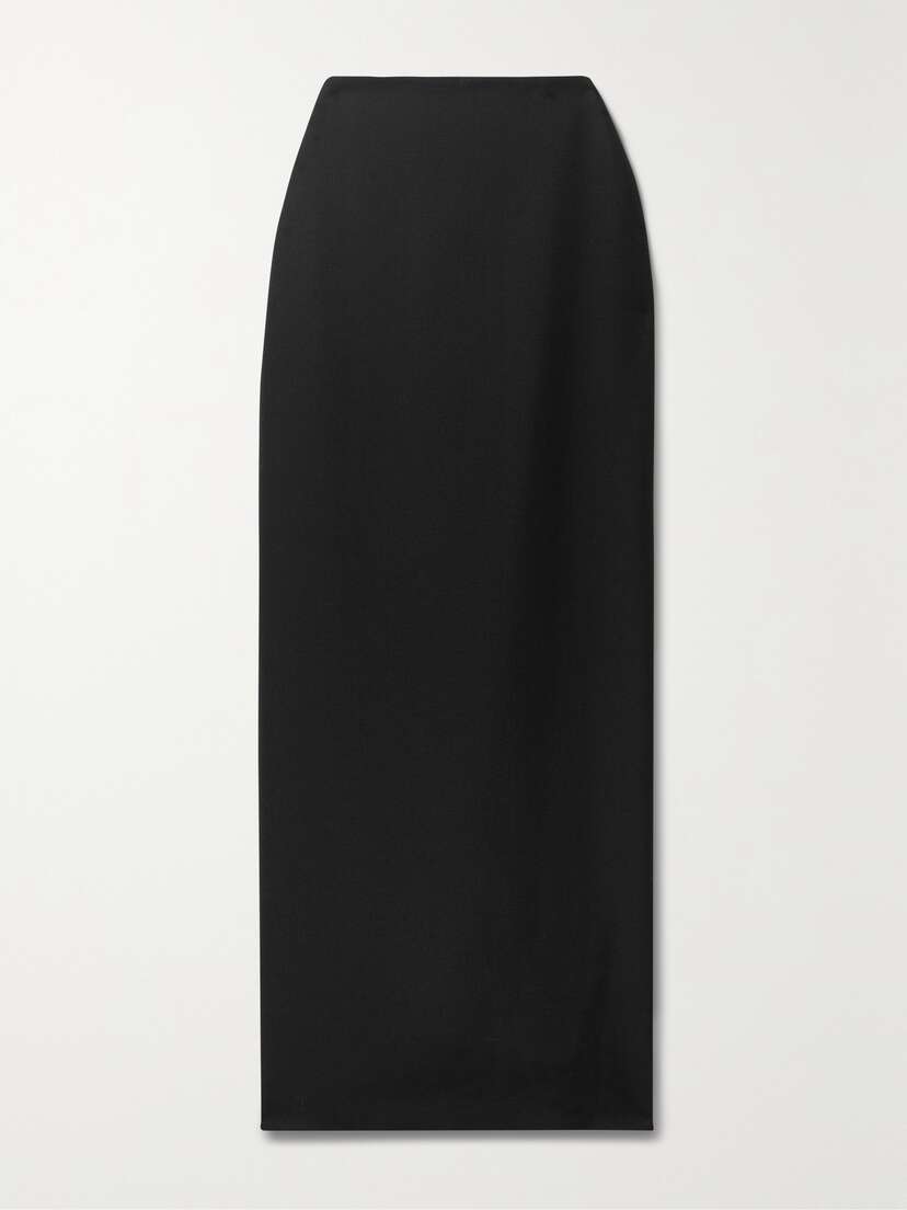 The Row Bartelle Grain De Poudre Wool And Mohair-blend Maxi Skirt