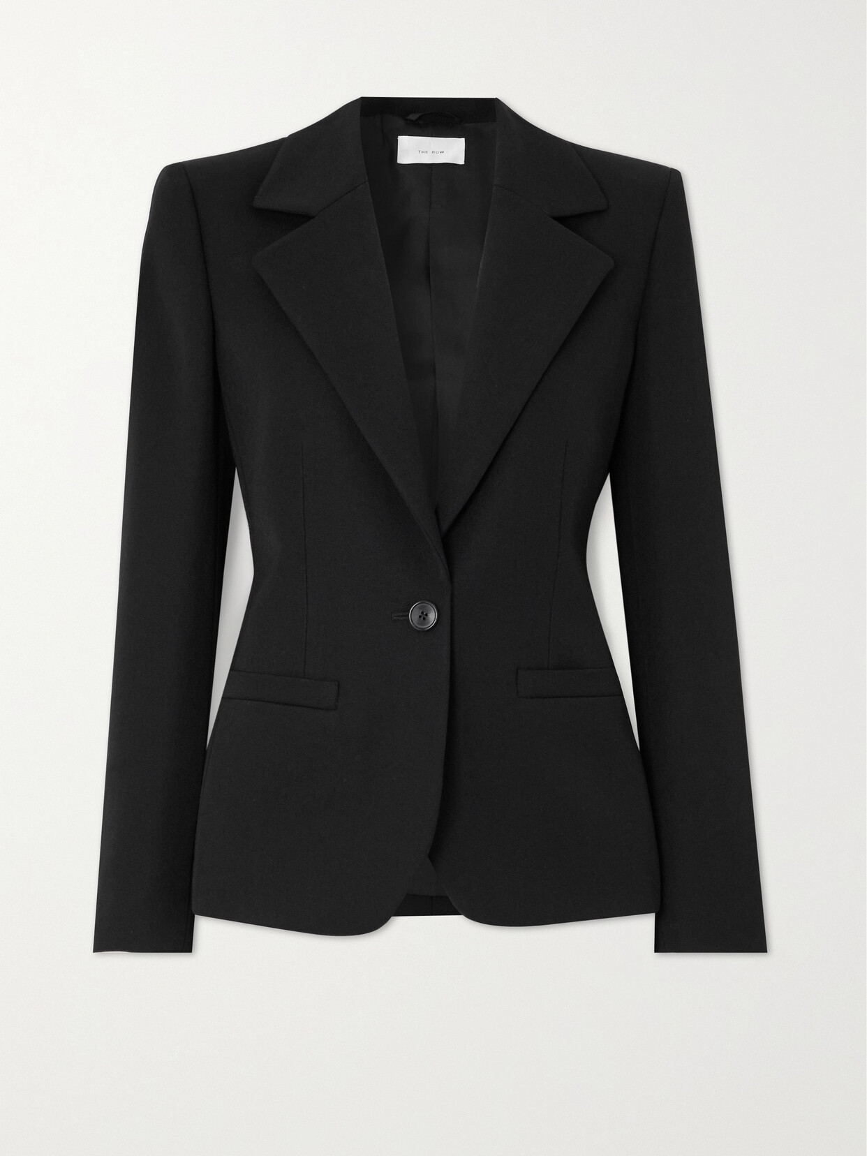 The Row Grain De Poudre Wool Blazer In Black