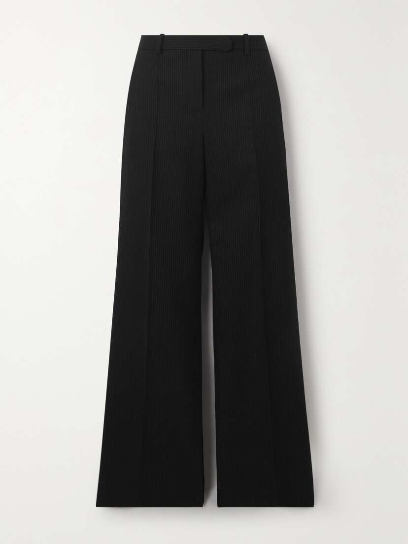 The Row Banew Pinstriped Wool Wide-leg Pants