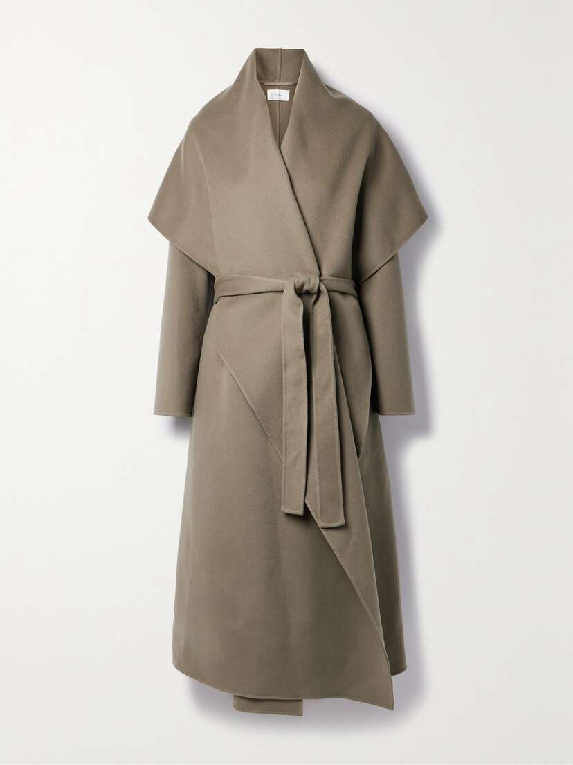 The Row Adia Oversized Belted Cashmere Coat