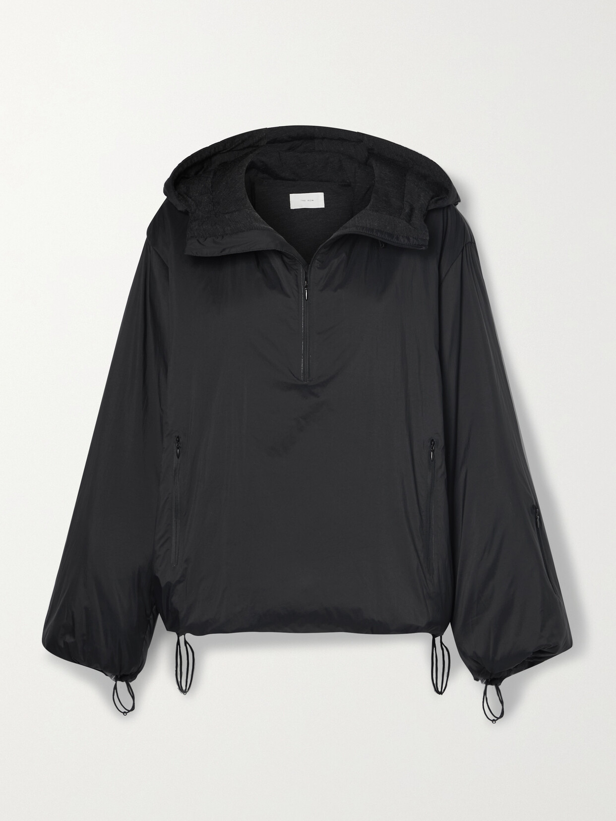 Shop The Row Althena Hooded Padded Shell Jacket In Black