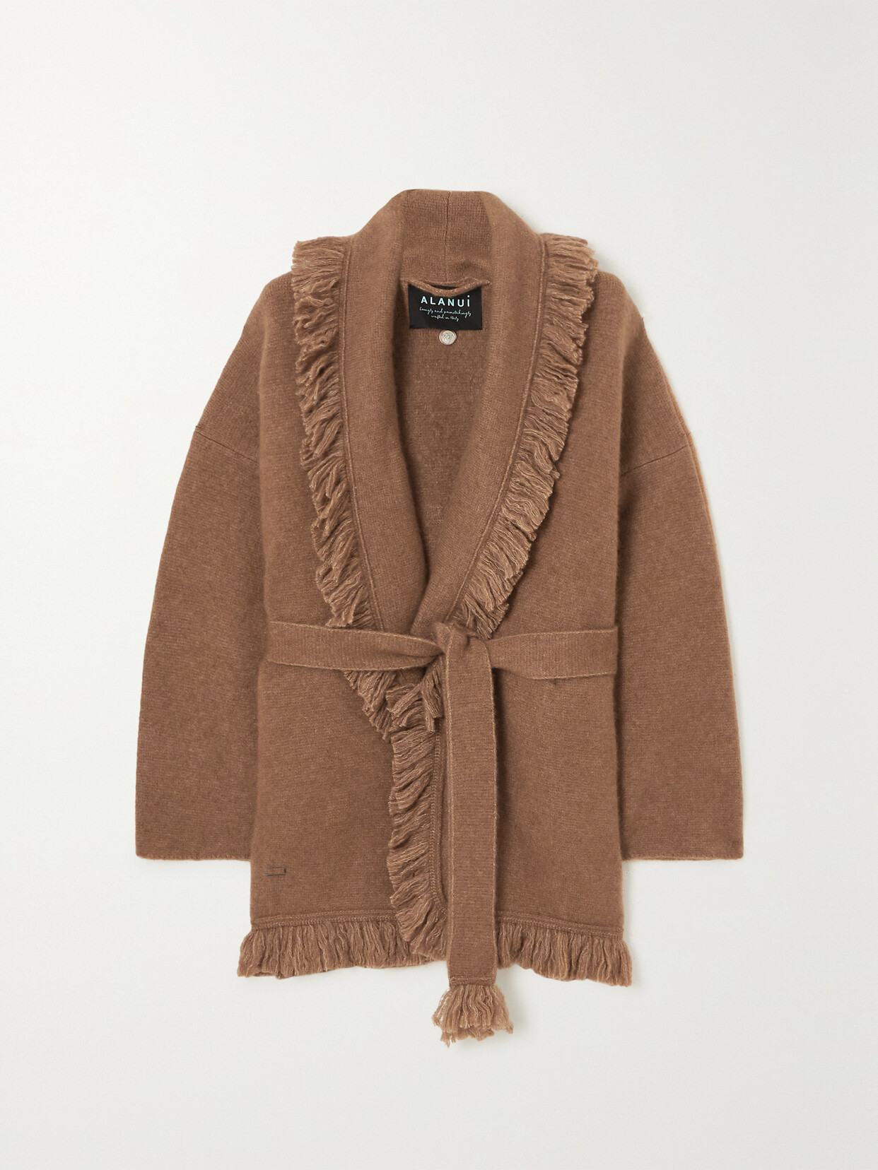 Alanui - A Finest Belted Fringed Cashmere-blend Cardigan - Brown