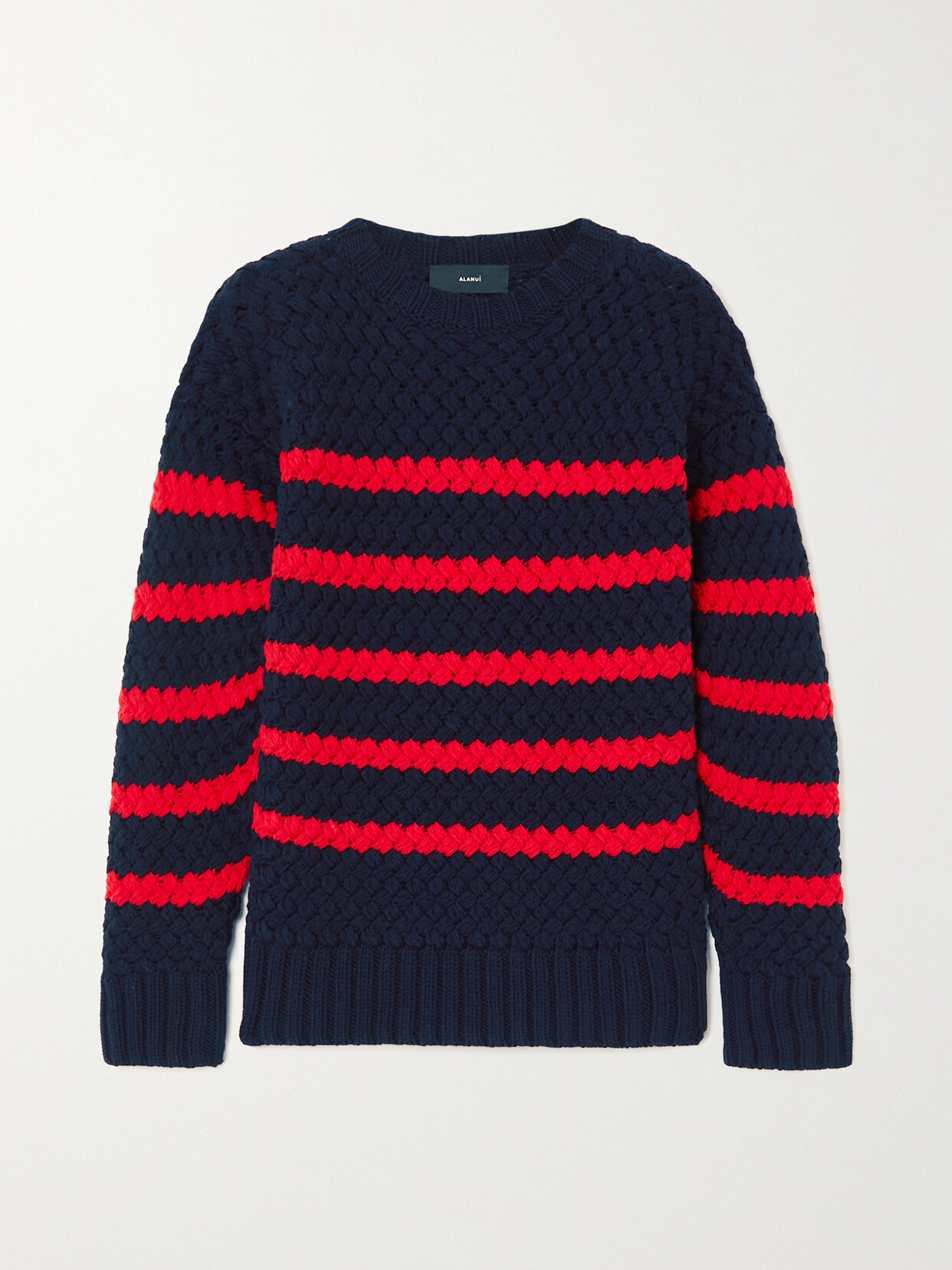 Alanui - Striped Woven Wool Sweater - Blue