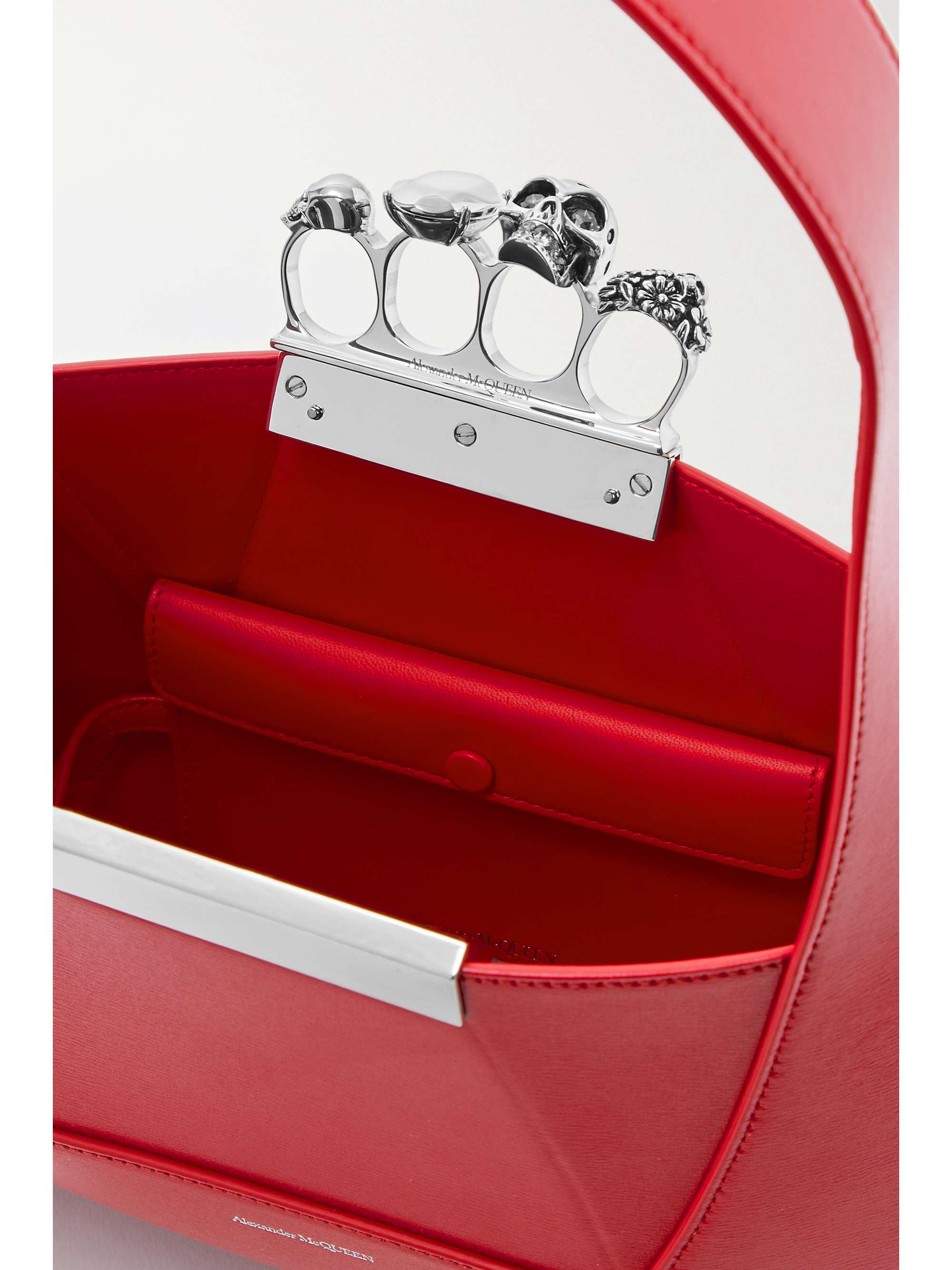 MCQUEEN Jewelled embellished leather tote