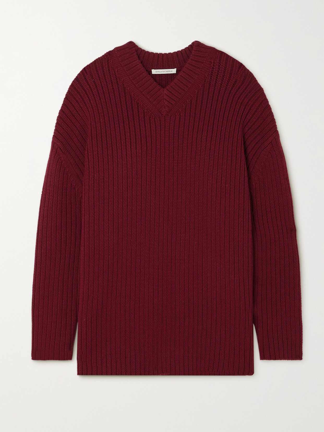 Emilia Wickstead - Ady Ribbed Wool Sweater - Red