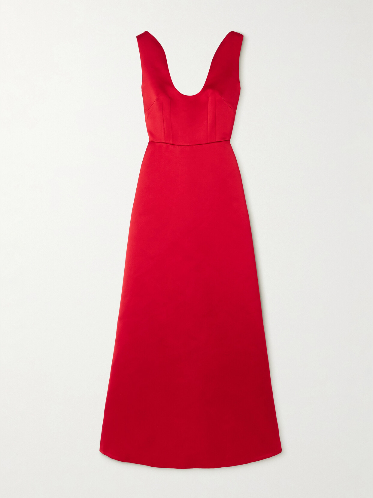 Emilia Wickstead Filippa Pleated Bustled Duchesse-satin Dress - Red