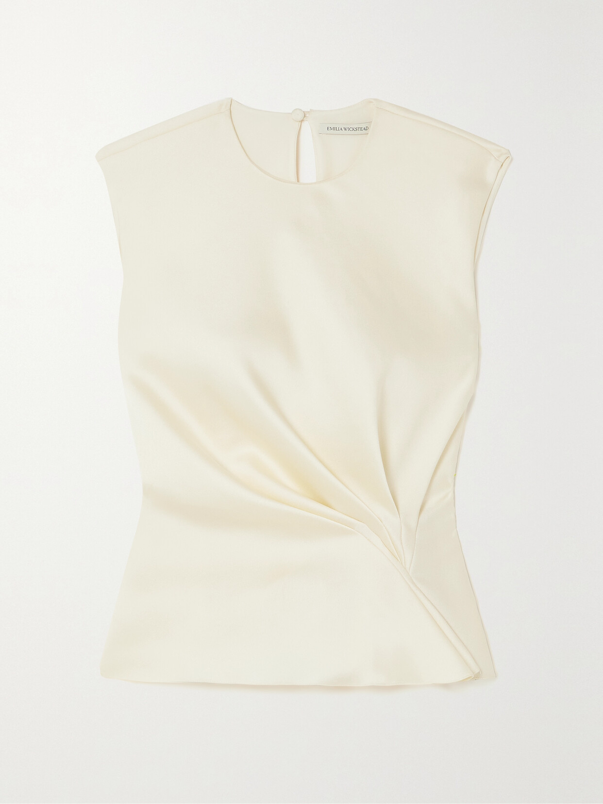 Emilia Wickstead Azam Gathered Satin Top