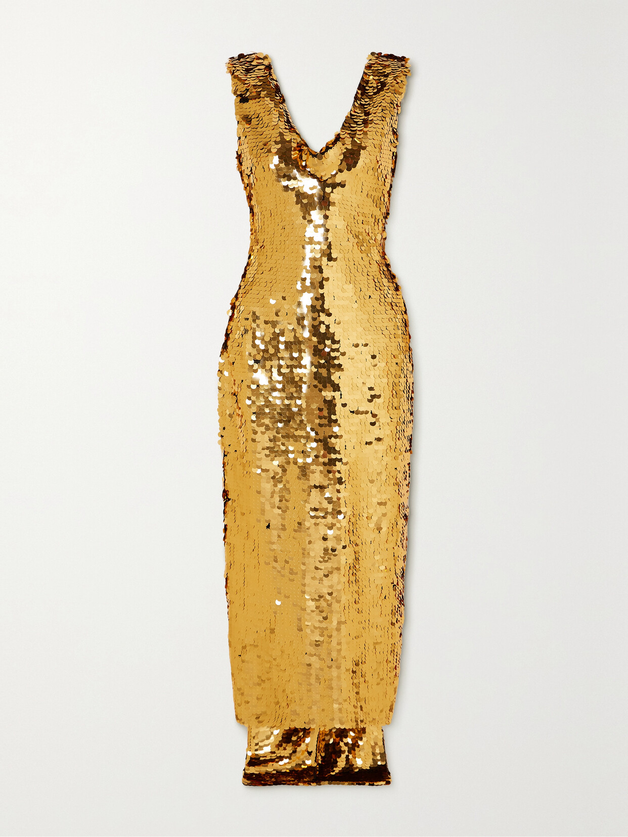 Emilia Wickstead Jacira Sequined Tulle Maxi Dress In Gold