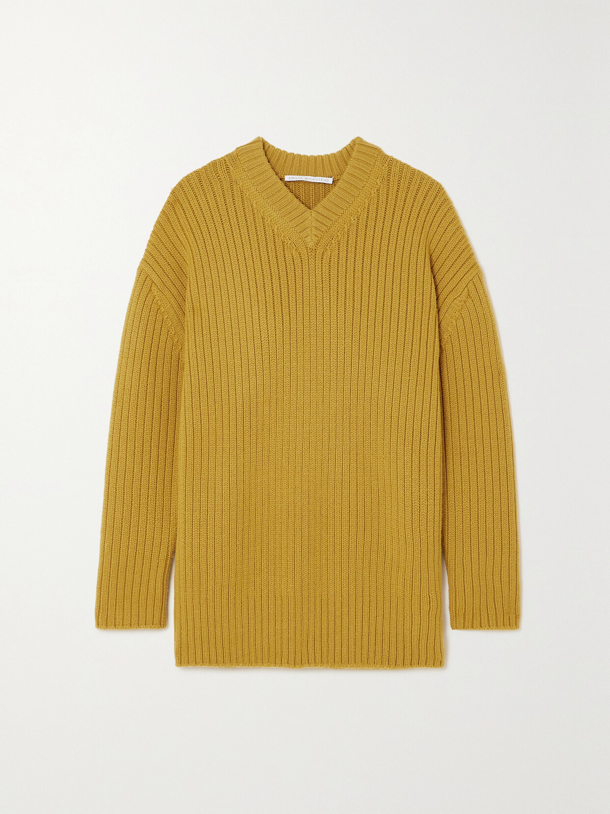 Emilia Wickstead - Ady Ribbed Wool Sweater - Yellow