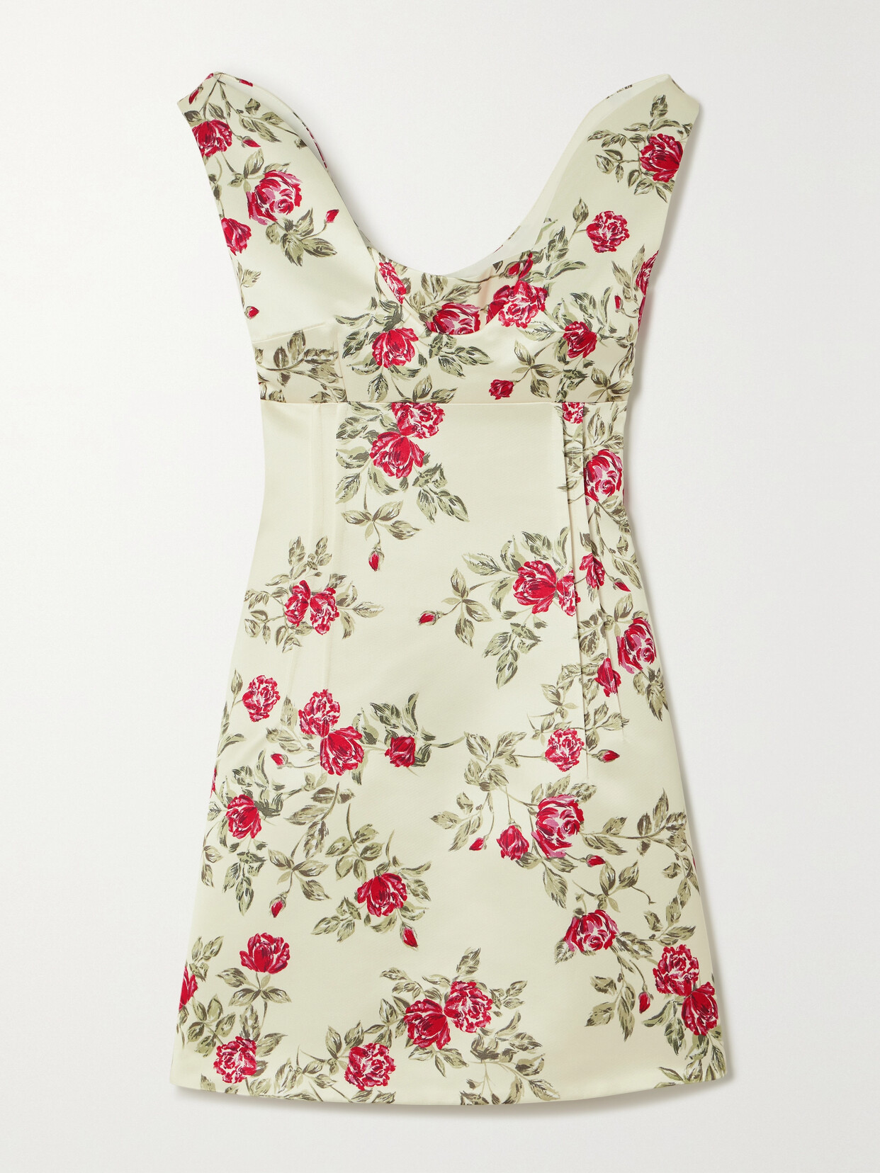 Emilia Wickstead - Zephyr Floral-print Duchesse-satin Mini Dress - Pink