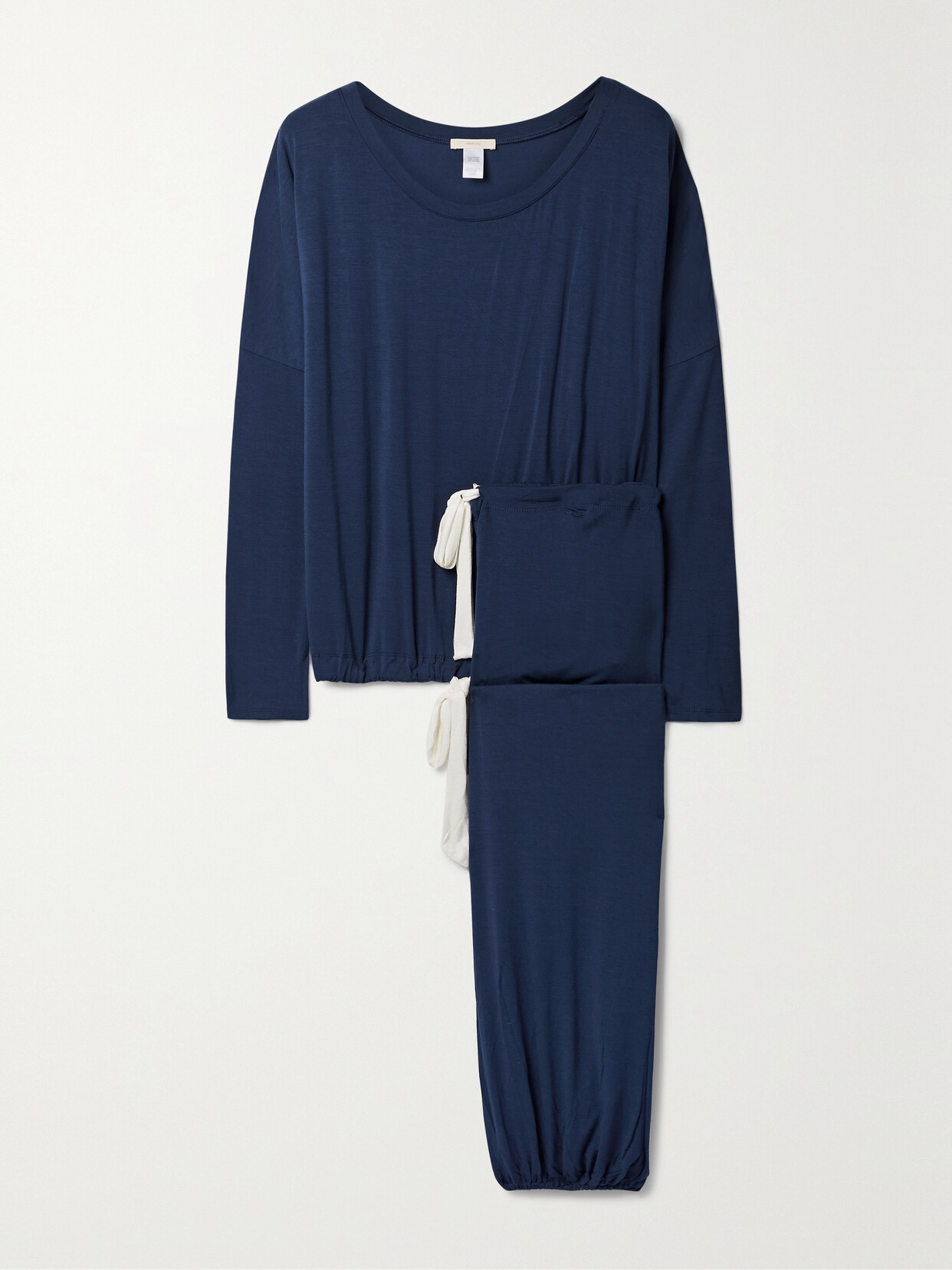 Eberjey Gisele Stretch-modal Pajama Set In Navy/ivory