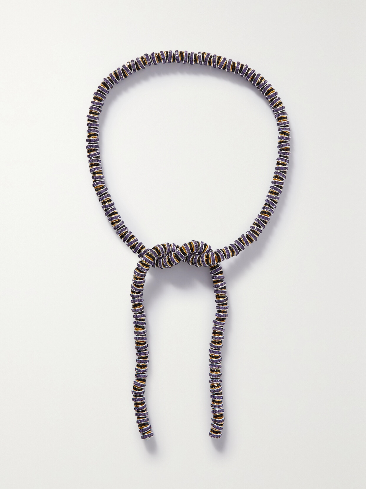 PEARL OCTOPUSS.Y Serpent Silver And Gold-plated Crystal Necklace - Black