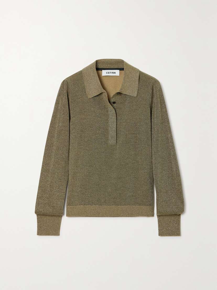 Cefinn Josie Metallic Wool-blend Sweater - x large