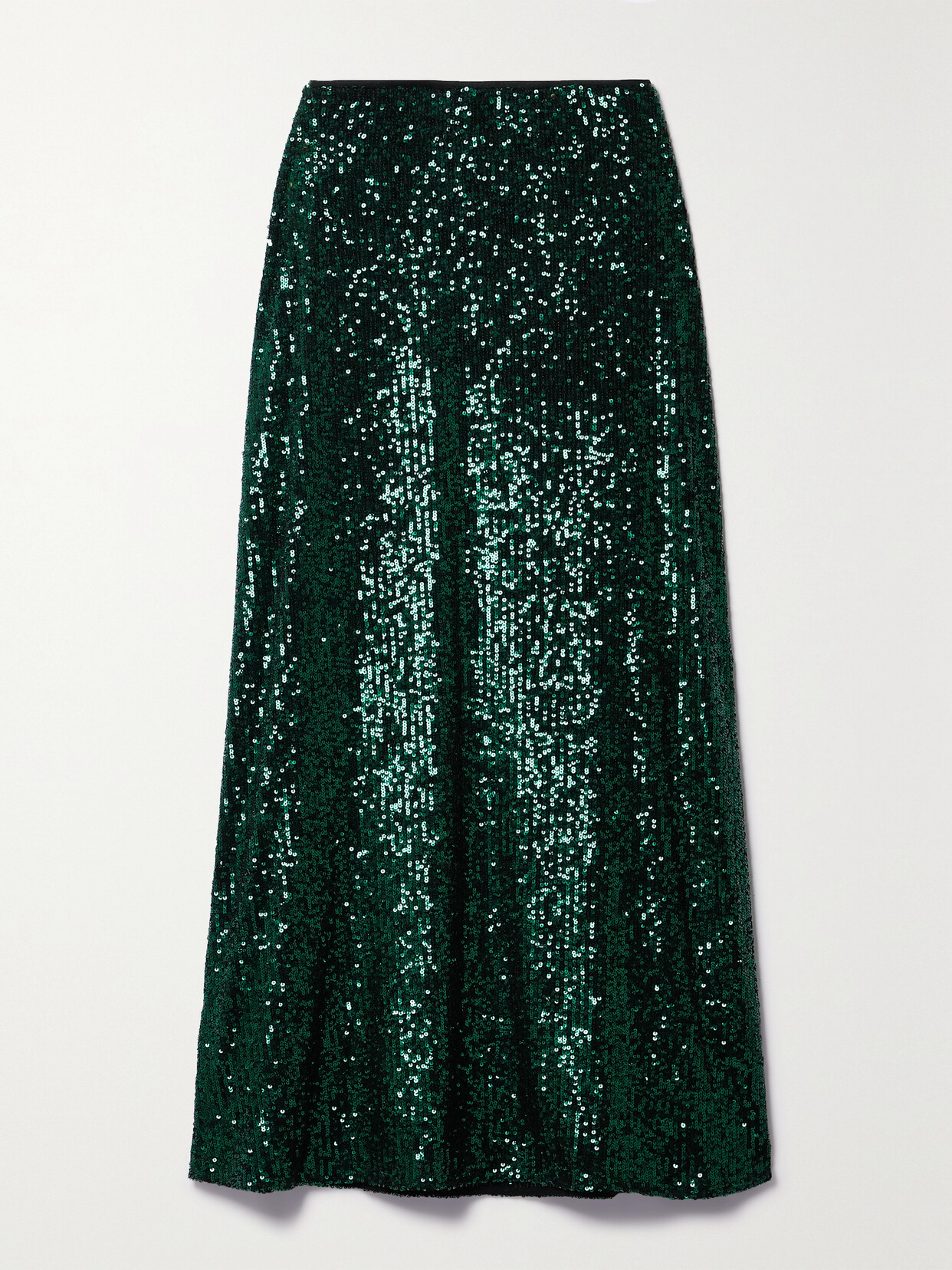 Cefinn - Scarlett Sequined Tulle Midi Skirt - Green