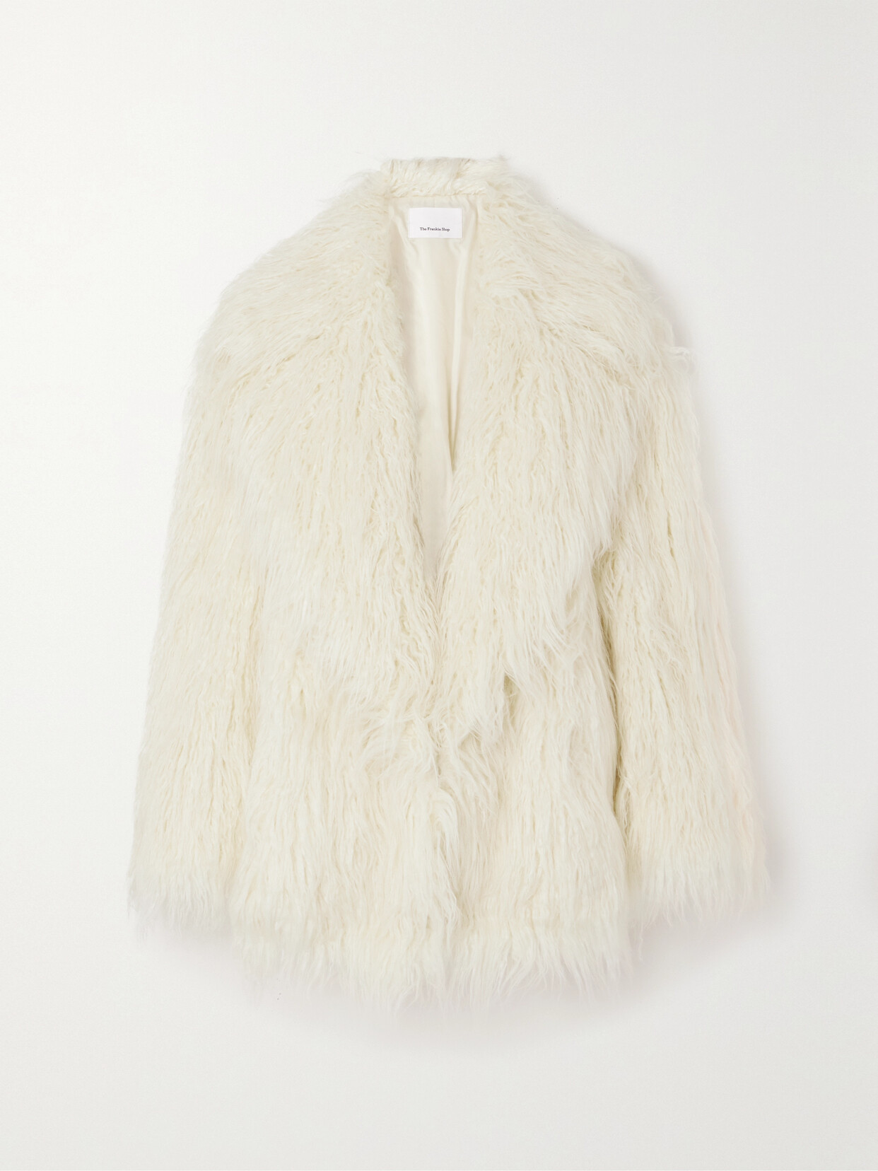 Shop The Frankie Shop Liza Faux Fur Jacket In Off-white