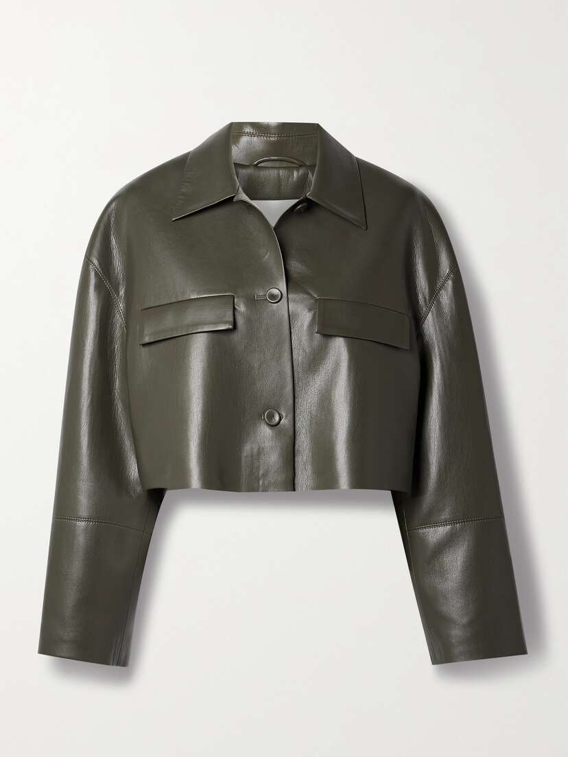 Nanushka + Net Sustain Holleen Cropped Okobor Shirt