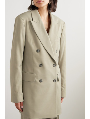 Double-breasted Herringbone-jacquard Blazer