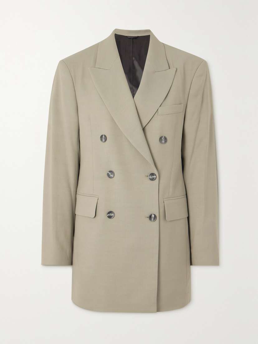 Acne Studios Double-breasted Herringbone-jacquard Blazer