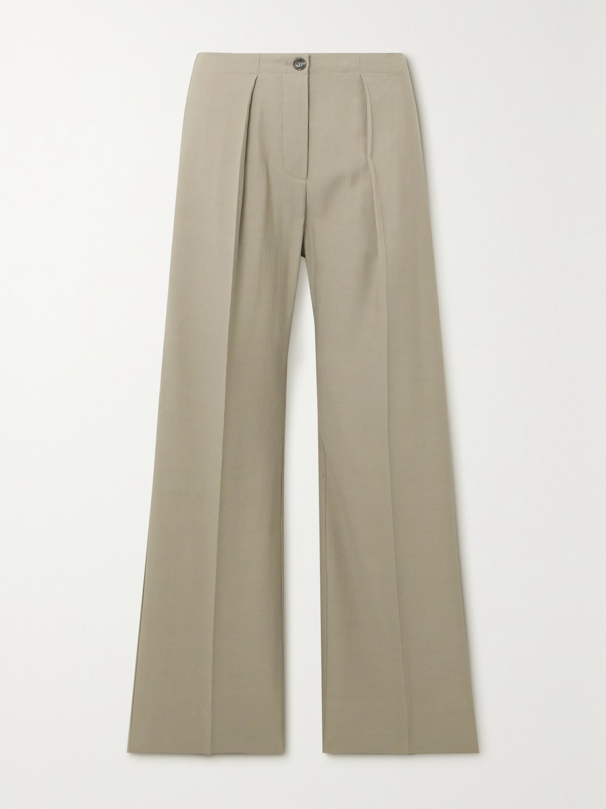 Acne Studios - Pleated Herringbone Jacquard Wide-leg Pants - Gray