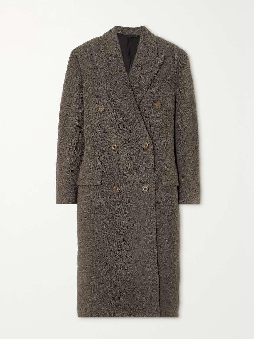 Acne Studios Double-breasted Wool-blend Bouclé Coat - EU 42
