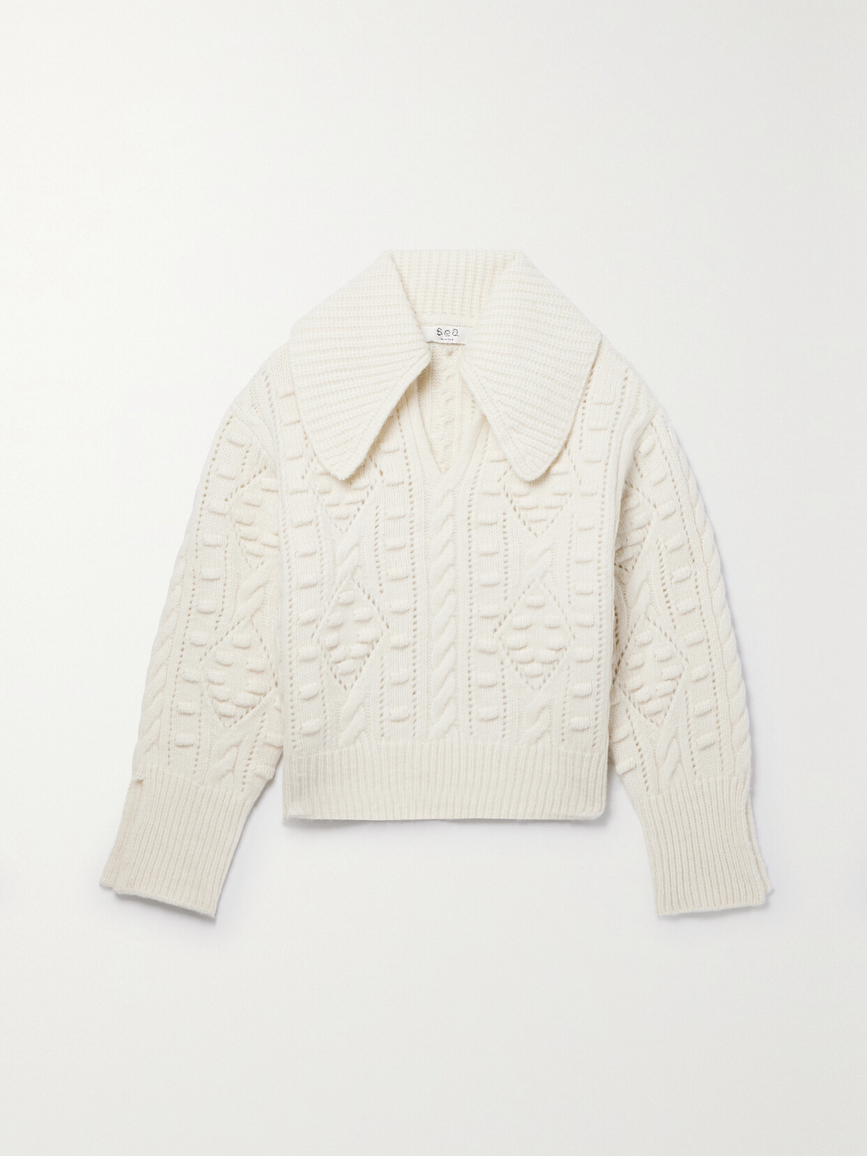 Sea - Cele Cable-knit Wool Sweater - Cream