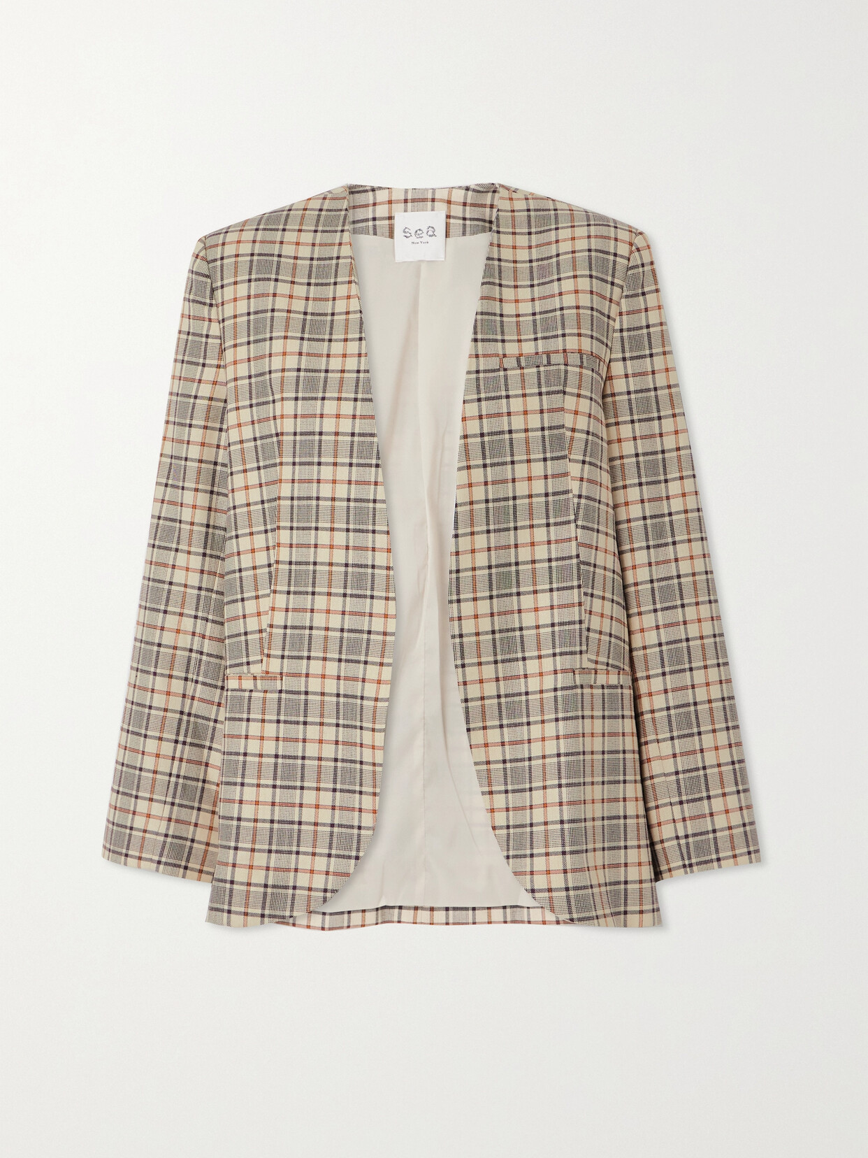 Sea - Beatriz Checked Jacquard Blazer - Neutrals