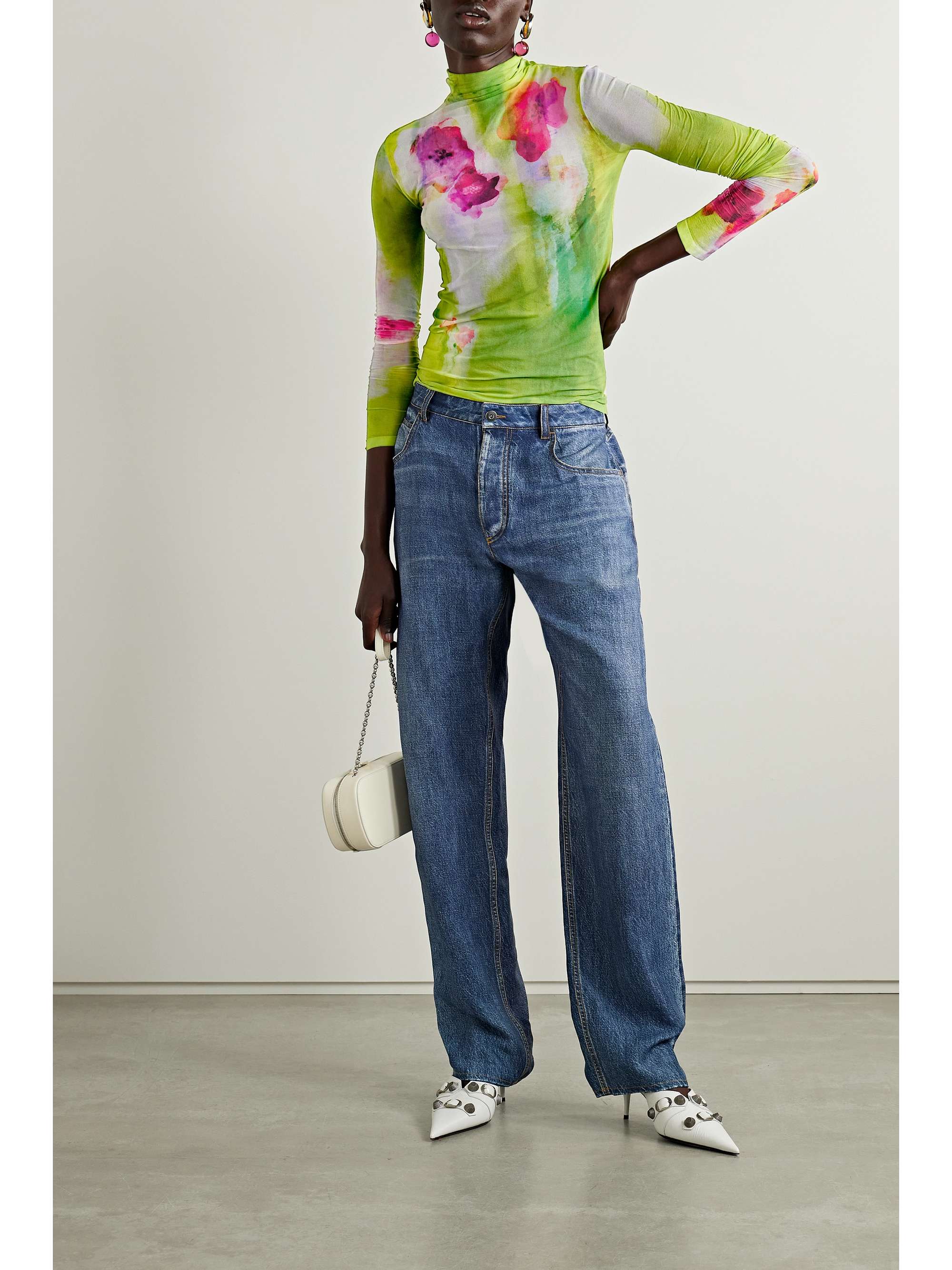 ACNE STUDIOS Floral-print stretch-jersey top | NET-A-PORTER ACNE STUDIOS Floral-print stretch-jersey top | NET-A-PORTER