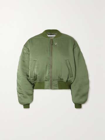 acne studios oversized satin bomber