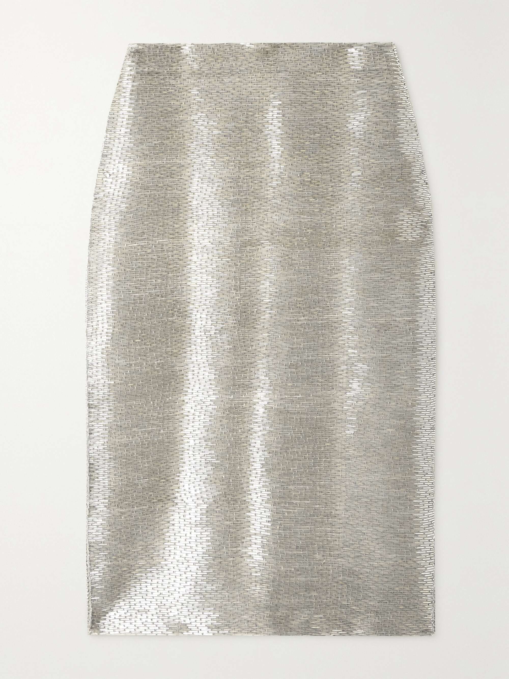 STAUD Tulip bead-embellished stretch-jersey midi skirt | NET-A-PORTER