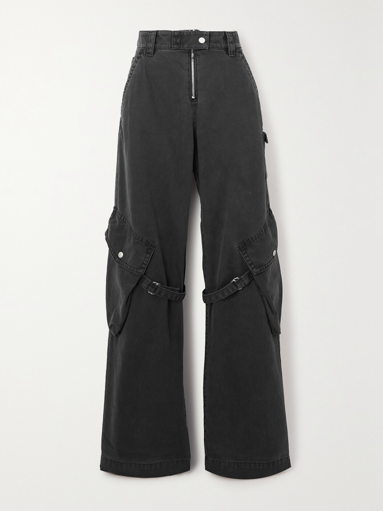 Acne Studios - Cotton-canvas Wide-leg Cargo Pants - Black