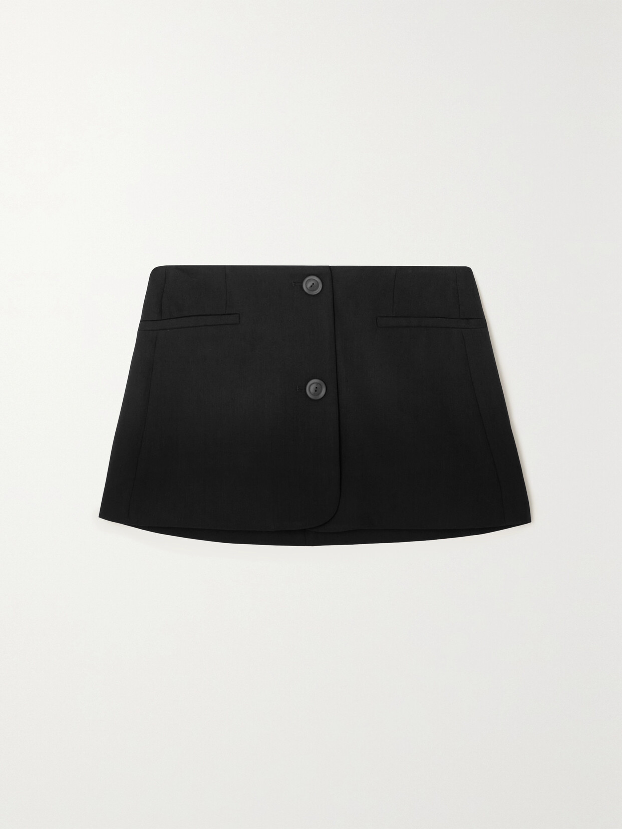 Acne Studios - Wool-blend Crepe Mini Skirt - Black