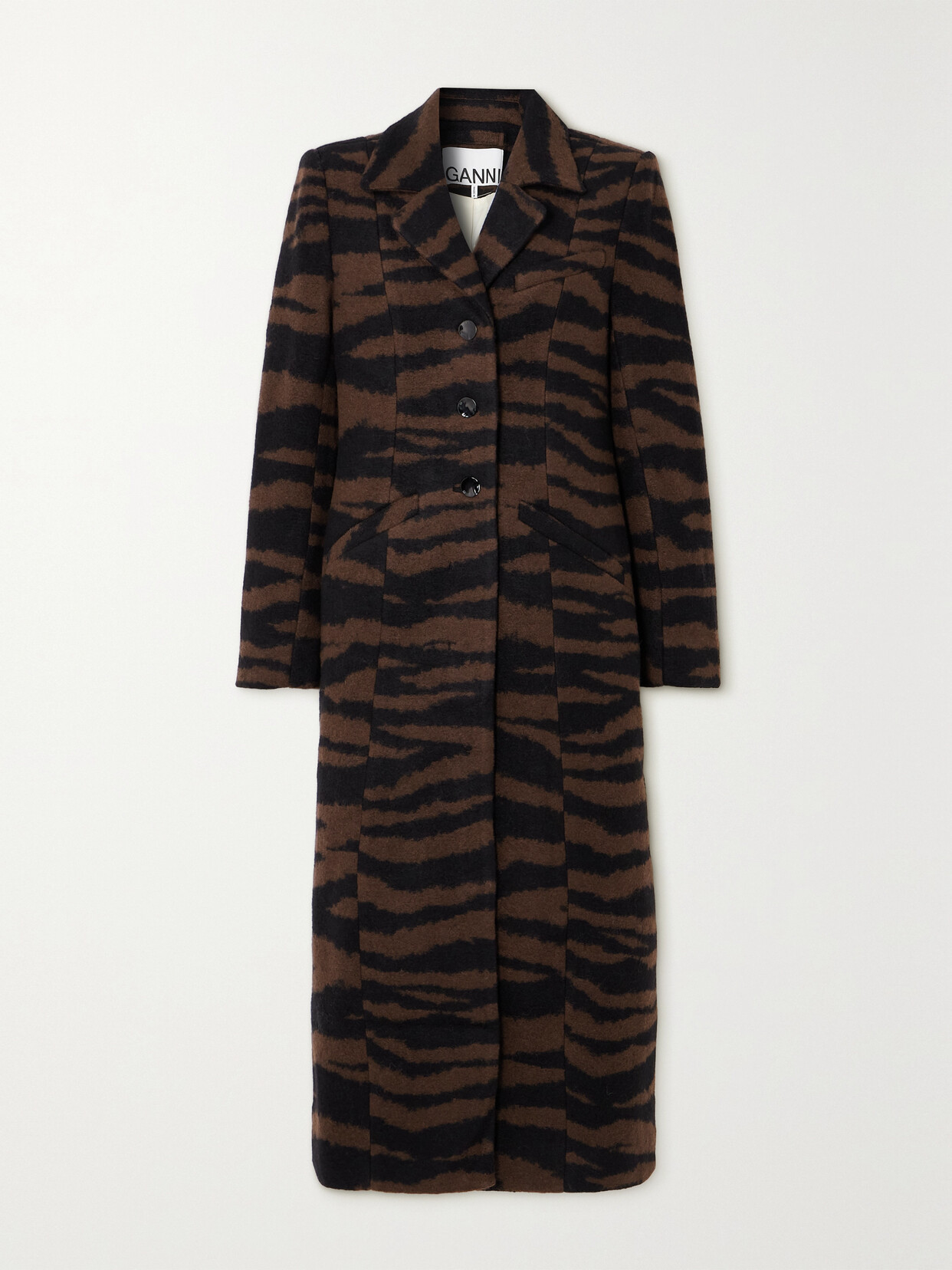 GANNI - Recycled-jacquard Coat - Black