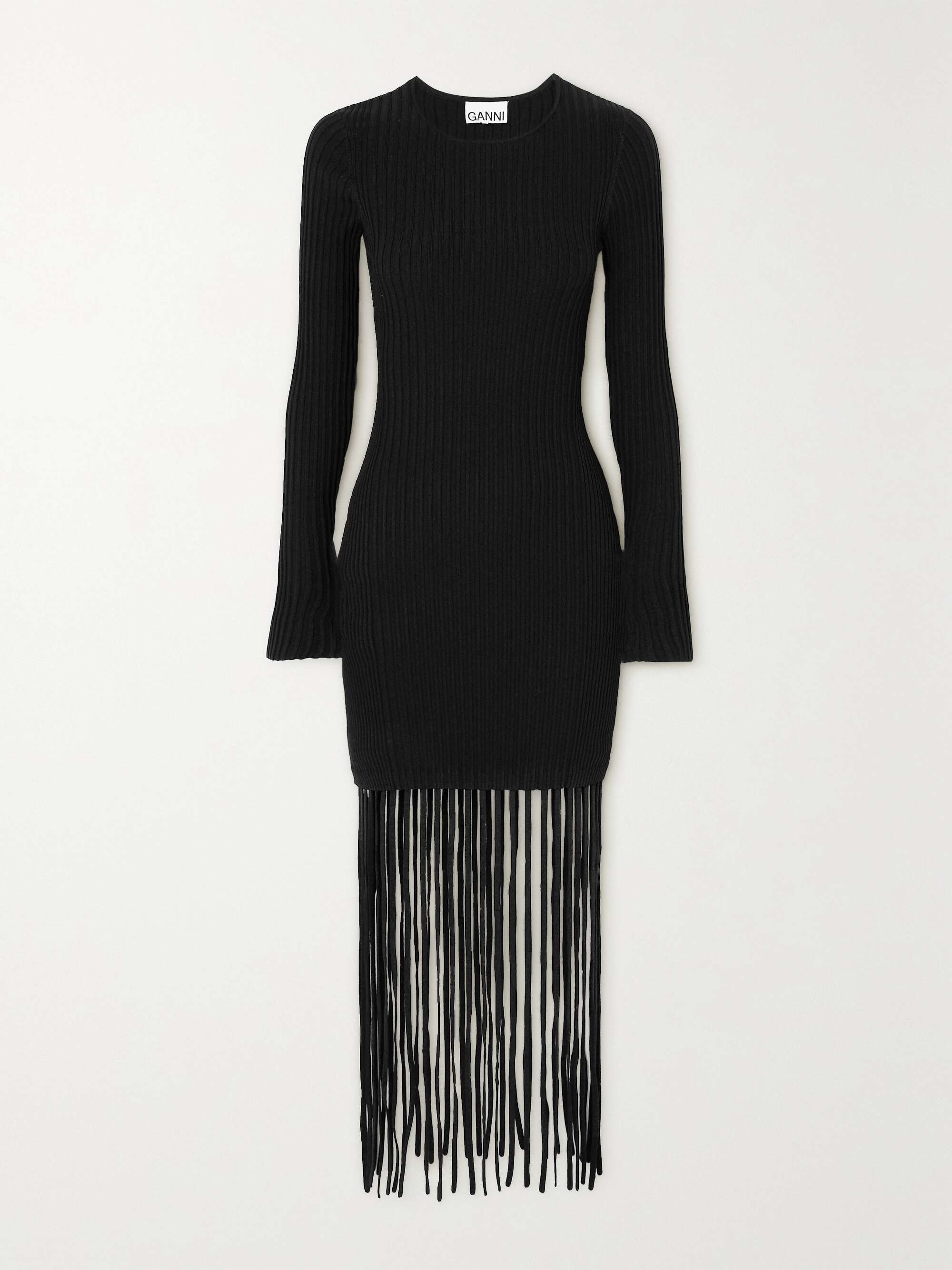 Black ganni hotsell dress