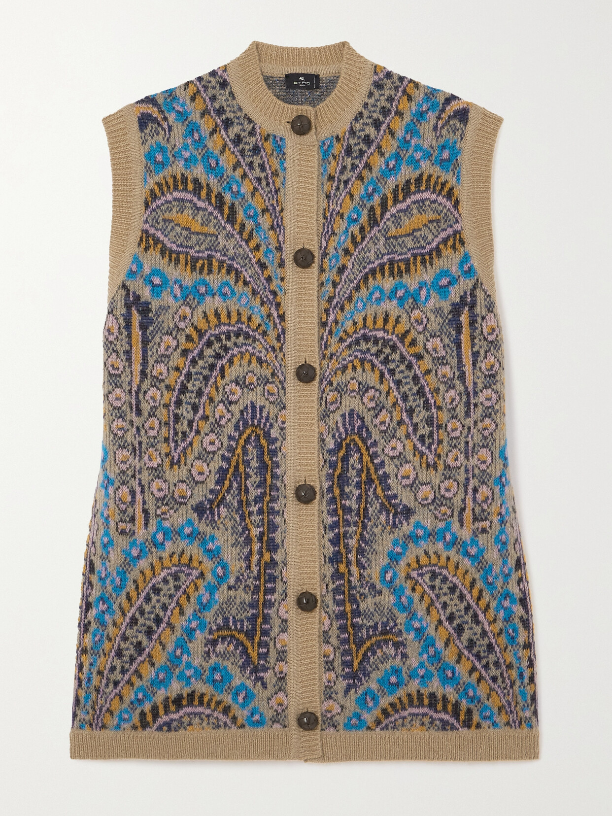 Etro - Intarsia Mohair-blend Vest - Multi