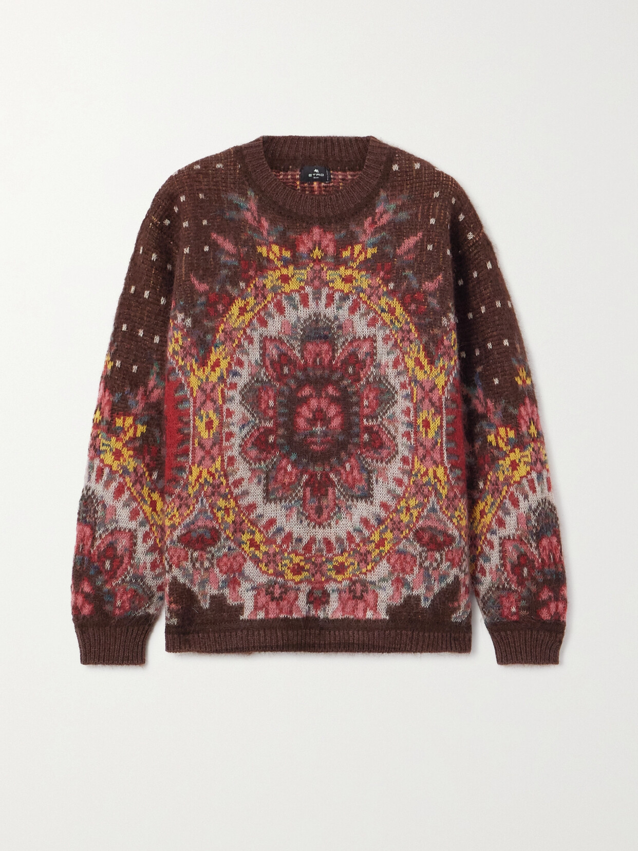 Etro - Jacquard-knit Mohair-blend Sweater - Brown