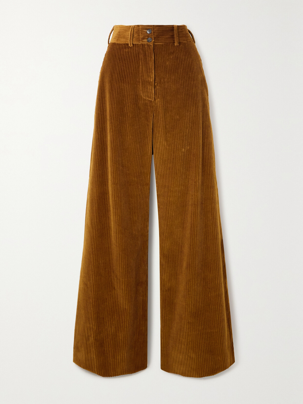 Etro - Cotton-corduroy Wide-leg Pants - Brown