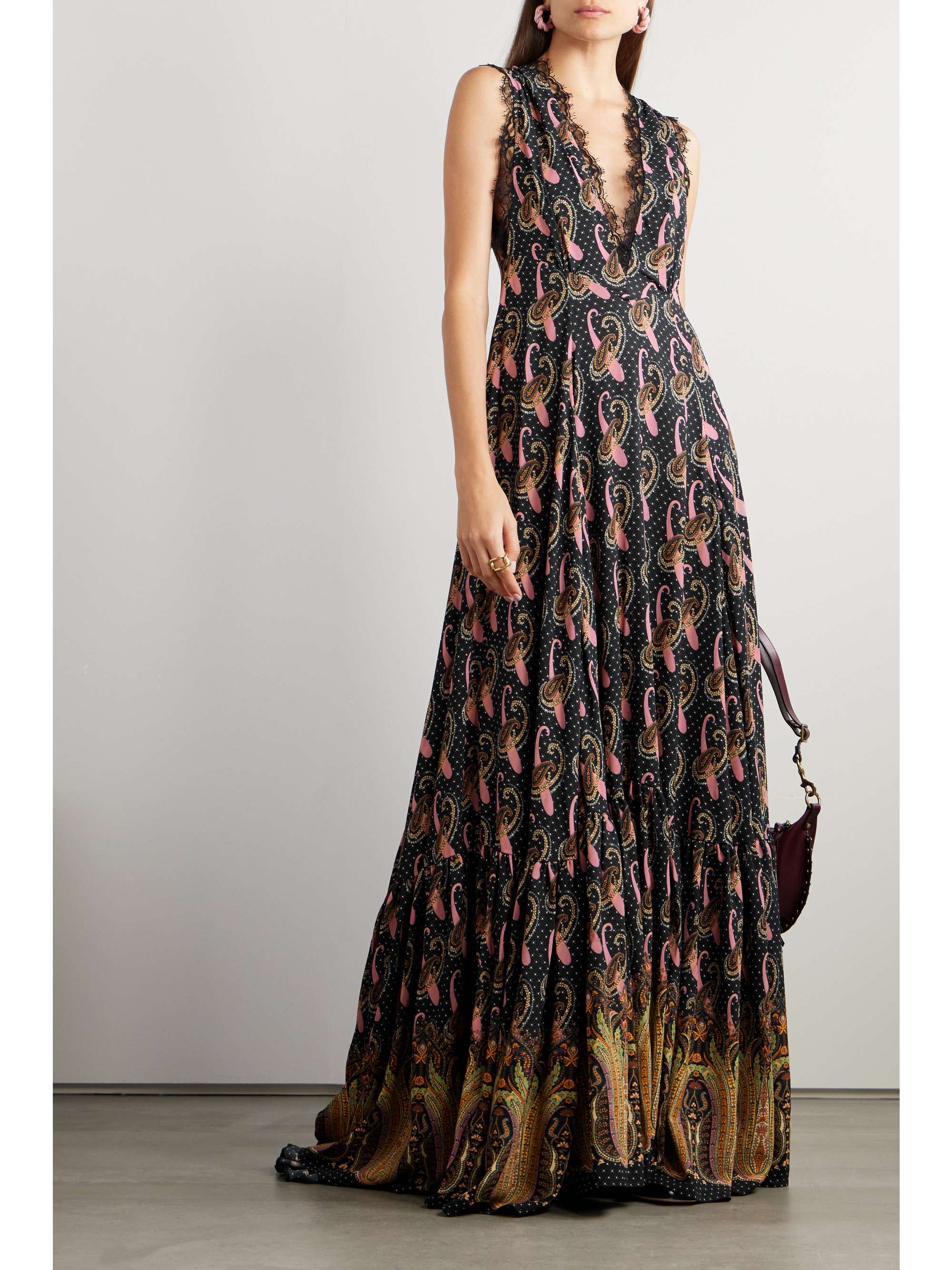 Herlipto Paisley Cotton Lace Long Dress - n3quimica.com.br