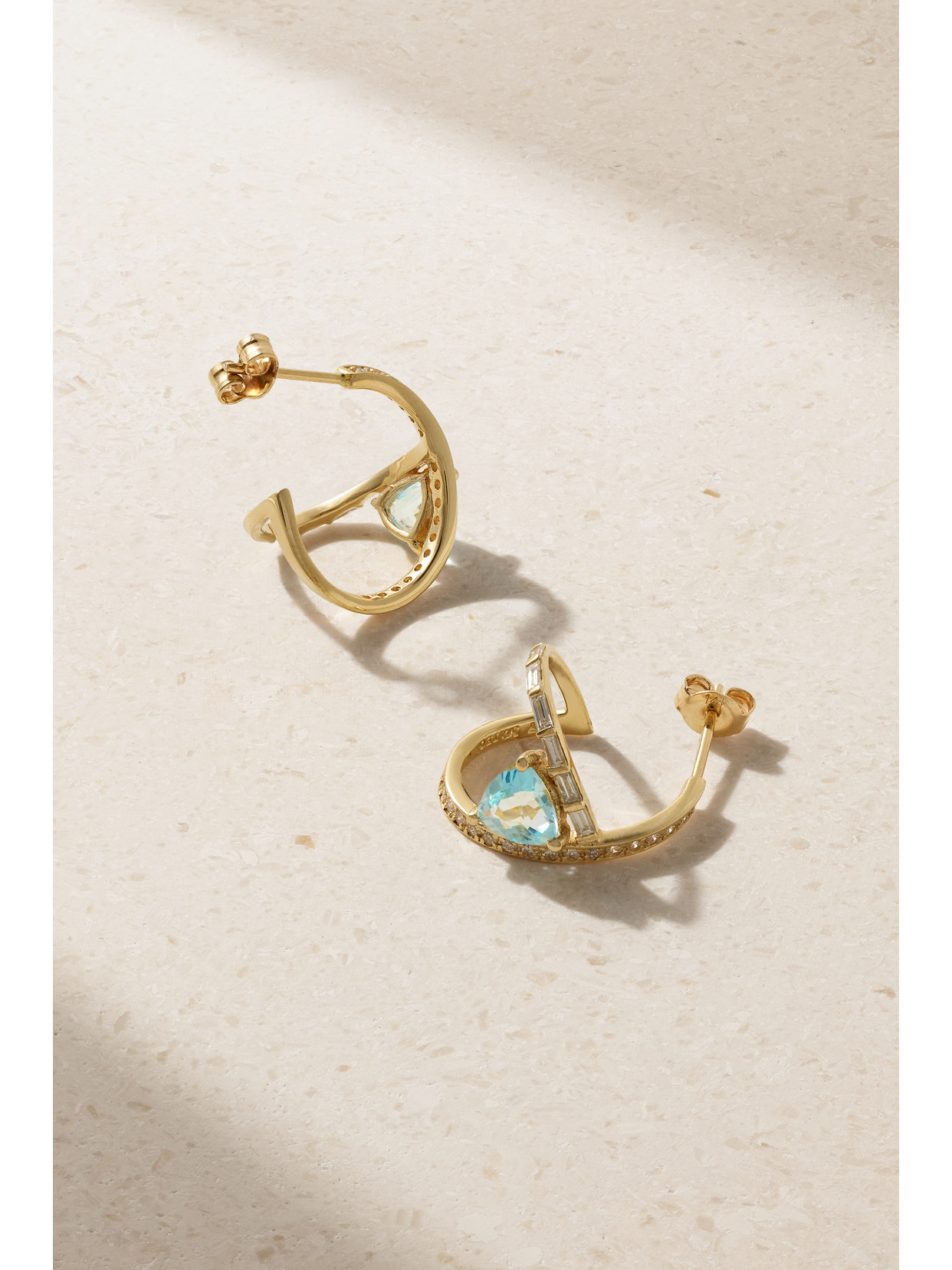 Mateo 14-karat Gold, Topaz And Diamond Earrings In Gold