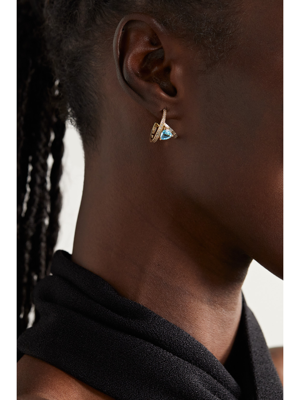 Mateo 14-karat Gold, Topaz And Diamond Earrings In Gold