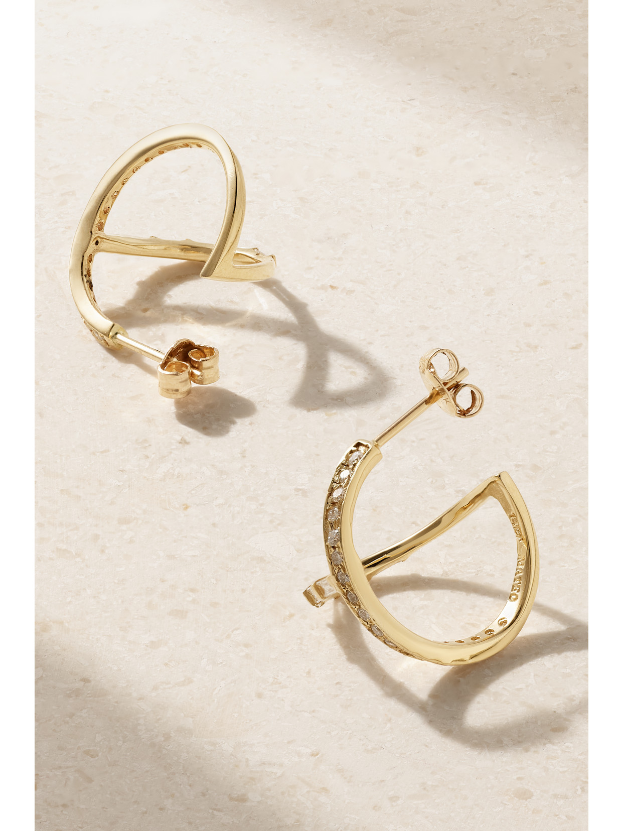 Mateo 14-karat Gold Diamond Earrings In Gold