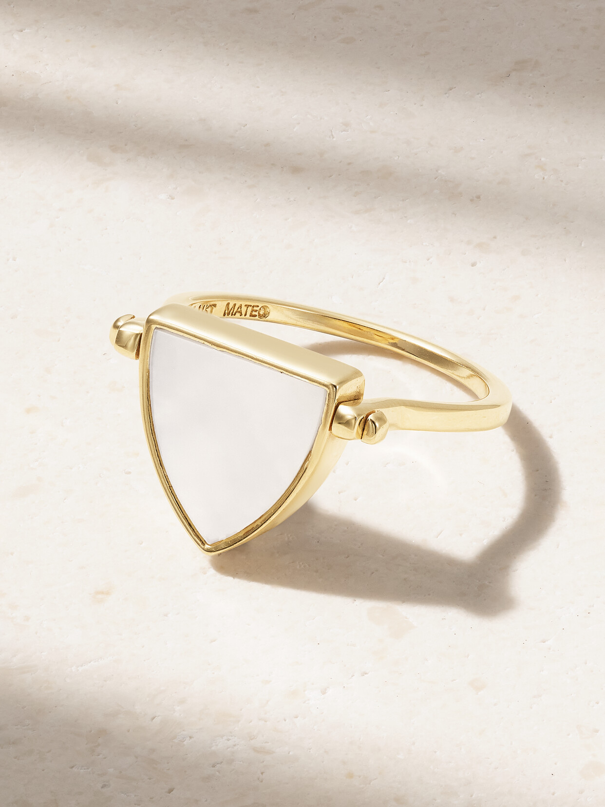 Mateo - Flip 14-karat Gold, Pearl And Diamond Ring - 5