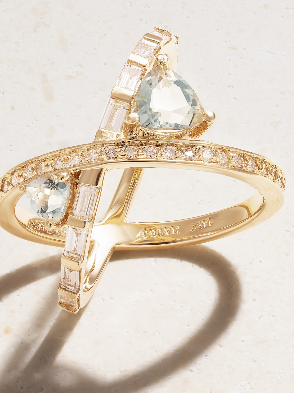 Mateo 14-karat Gold, Diamond And Amethyst Ring In Gold